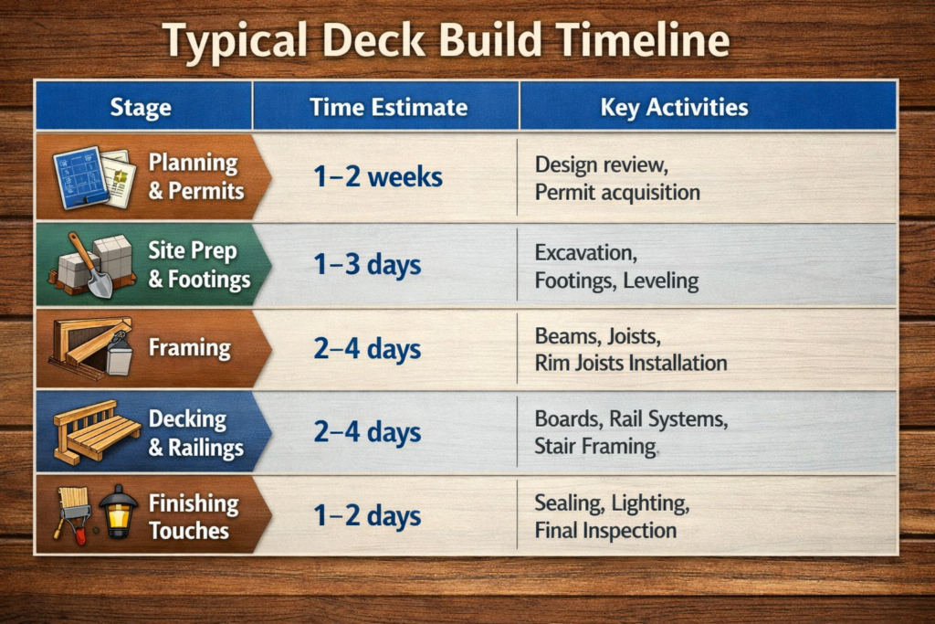 Typical Deck Build Timeline